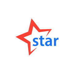 Star logo vector template. Design for banner, greeting cards or print.