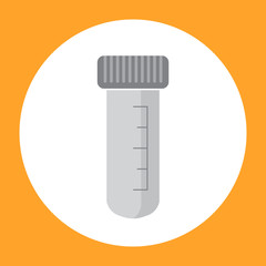 Icon of plastic test tube that using to collect sample