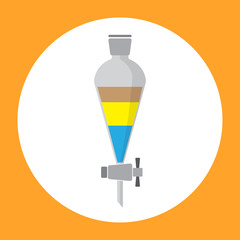 Icon of science equipment, a separatory funnel