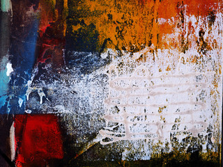 Colorful oil painting hand draw abstract background.