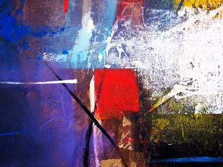 Colorful oil painting hand draw abstract background.