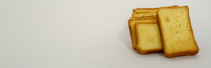 slices of bread on a plate rusk