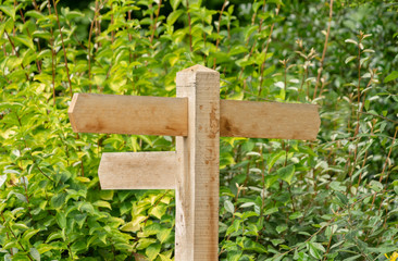 Traditional wooden signpost United Kingdom