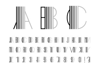 Abstract font. Abstract alphabet. Font design. Minimalist alphabet. Abc design. Geometric abstract technology font. Futuristic alphabet for logotype. Design letters and numbers logo. 