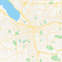 Obraz premium Empty vector map of Syracuse, New York, USA