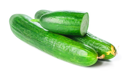 Cucumber isolated on white background