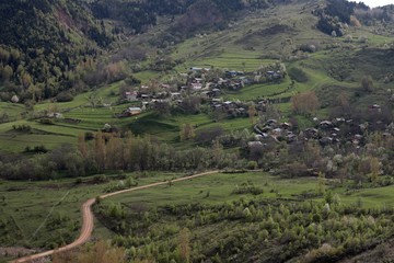 Fototapeta premium amazing village photos and mountain landscapes.artvin/savsat/turkey