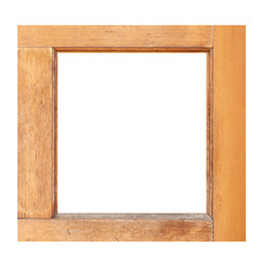 Wood picture frame on a white background