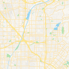 Empty vector map of Orange, California, USA