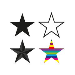 Star icon. Simple flat vector illustration