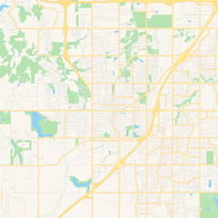 Fototapeta na wymiar Empty vector map of Olathe, Kansas, USA