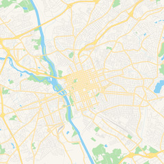 Empty vector map of Columbia, South Carolina, USA