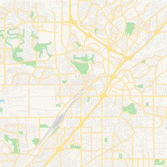 Empty vector map of Roseville, California, USA