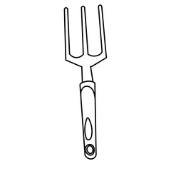 isolated, hoe, chopper for working in the garden, sketch