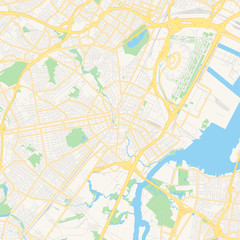 Empty vector map of Elizabeth, New Jersey, USA