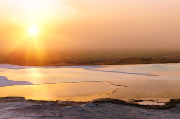 Fototapeta na wymiar Sunset at Pamukkale