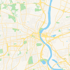 Empty vector map of Hartford, Connecticut, USA