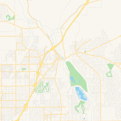 Naklejka premium Empty vector map of Victorville, California, USA