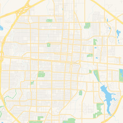 Empty vector map of Abilene, Texas, USA
