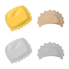 Vector design of products  and cooking icon. Collection of products  and appetizer stock vector illustration.