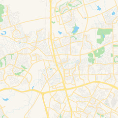 Fototapeta na wymiar Empty vector map of Round Rock, Texas, USA