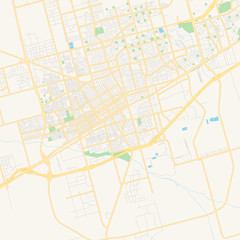 Empty vector map of Odessa, Texas, USA