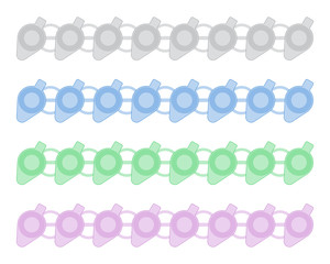 top view of PCR tubes in strips. illustration for use in medical scientific genetic layout schemes in the study of several samples