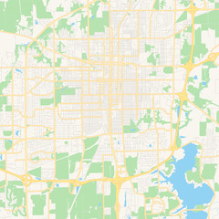 Empty vector map of Springfield, Illinois, USA