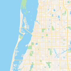 Empty vector map of Clearwater, Florida, USA