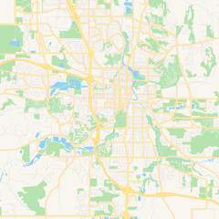 Empty vector map of Rochester, Minnesota, USA