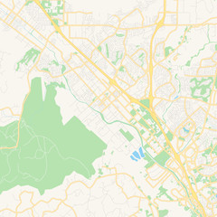 Fototapeta na wymiar Empty vector map of Murrieta, California, USA