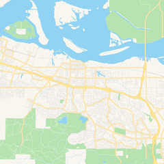 Empty vector map of Antioch, California, USA