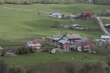 Obraz premium amazing village photos and mountain landscapes.artvin/savsat/turkey