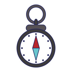 Navigation compass travel symbol isolated blue lines