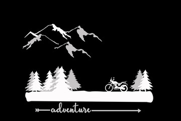 Illustration of royal Enfield Himalayan