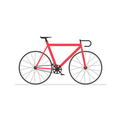 Racing red bicycle