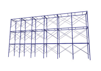 Vector of Scaffolding frame Japanese standard type isolated on white background. Can be fill dimension or other safety standard by user. Use for construction content or scaffolding vendor.