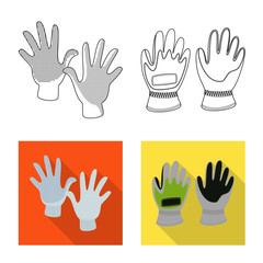 Vector design of silhouette and safety logo. Collection of silhouette and comfort vector icon for stock.