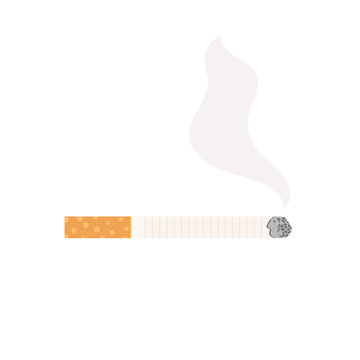 Cigarette with smoke icon