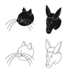 Isolated object of agriculture and breeding sign. Collection of agriculture and organic  stock vector illustration.