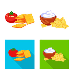 Isolated object of taste and seasonin logo. Collection of taste and organic   vector icon for stock.