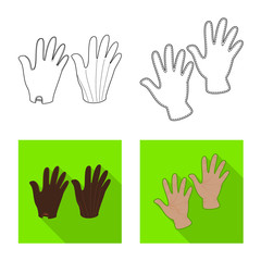 Vector design of silhouette and safety symbol. Collection of silhouette and comfort vector icon for stock.