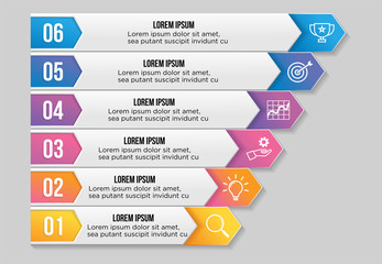 Vector Infographic Design Template with Options Steps and Marketing Icons can be used for info graph, presentations, process, diagrams, annual reports, workflow layout