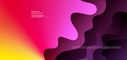 Minimal abstract 3d shape fluid and liquid gradient colorful background for layout, banner, poster, template, flyer. Vector modern graphic color design, Futuristic trendy dynamic pattern elements