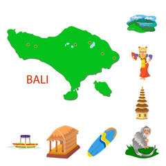 Vector design of bali and indonesia logo. Collection of bali and caribbean stock vector illustration.