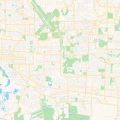 Empty vector map of Hillsboro, Oregon, USA