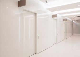 Bathroom interior space in shopping mall