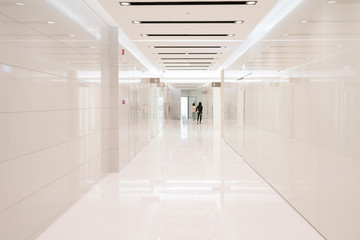 Bathroom interior space in shopping mall