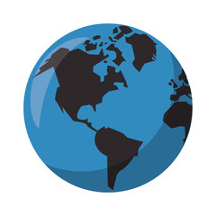 Earth world cartoon isolated symbol vector illustration