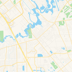 Fototapeta na wymiar Empty vector map of League City, Texas, USA